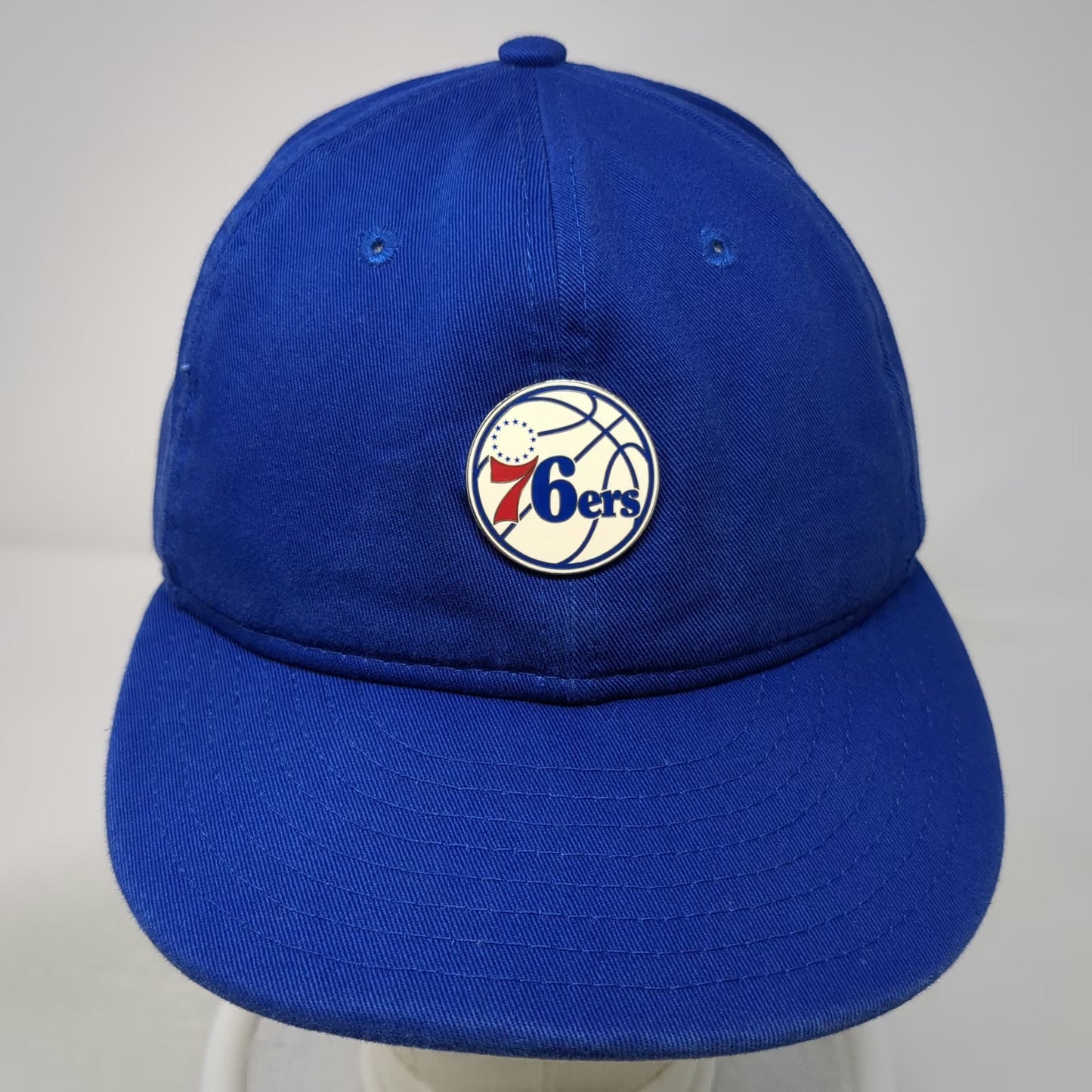New Era Philadelphia 76ers NBA Snapback Hat Blue One Size Flat Brim 9FIFTY Gray