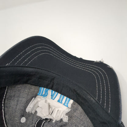 I'll Bring Bail Strapback Trucker Hat Black OS Adjustable Mesh Back Distressed