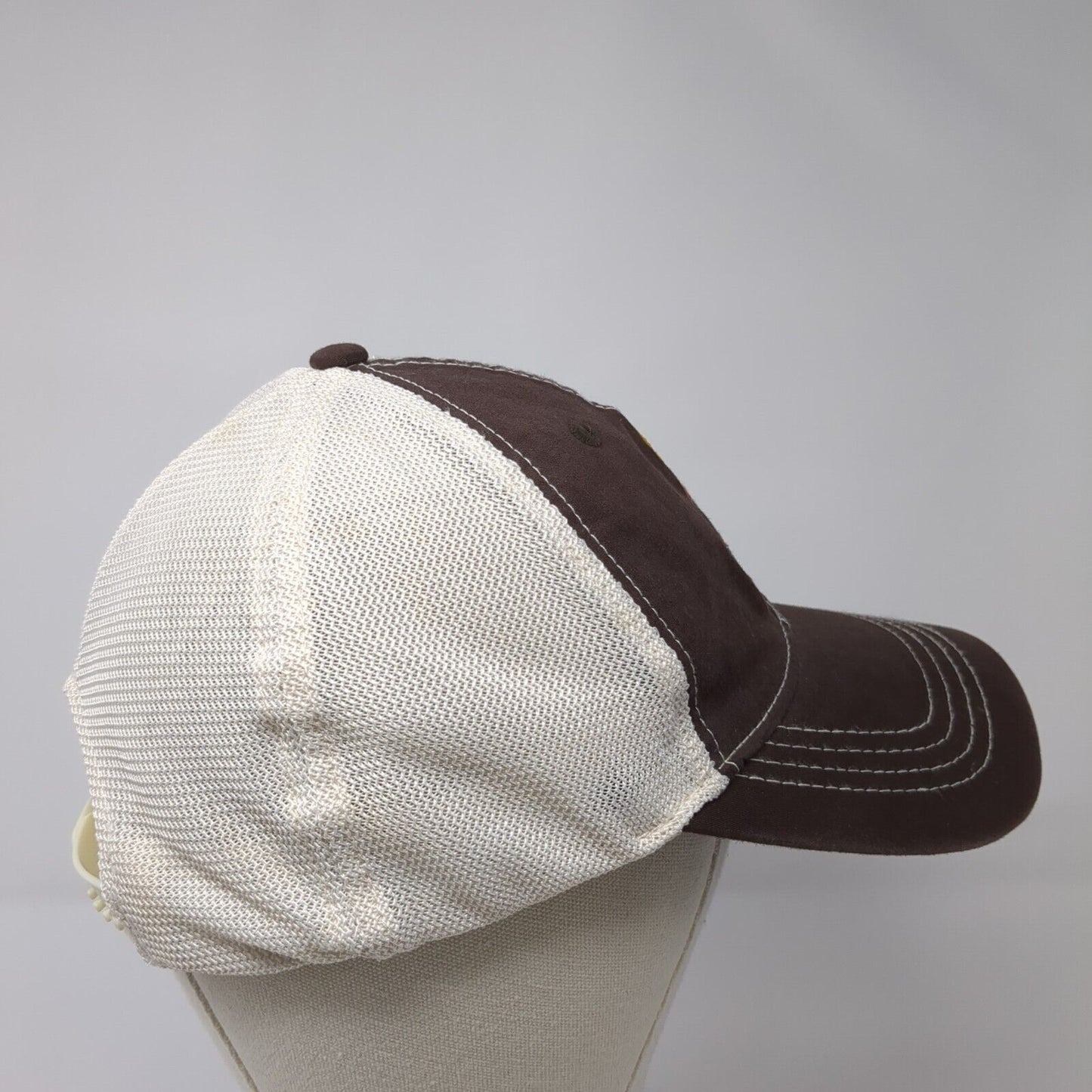 Mike & Zach's BBQ Snapback Trucker Hat Brown One Size Mesh Back Outdoor
