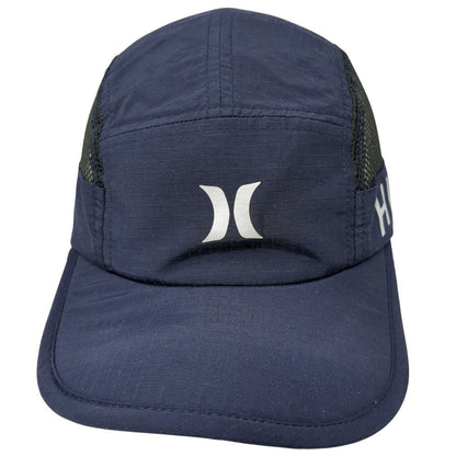 Hurley Toggle Back 5 Panel Hat Blue One Size Adjustable Mesh Trim