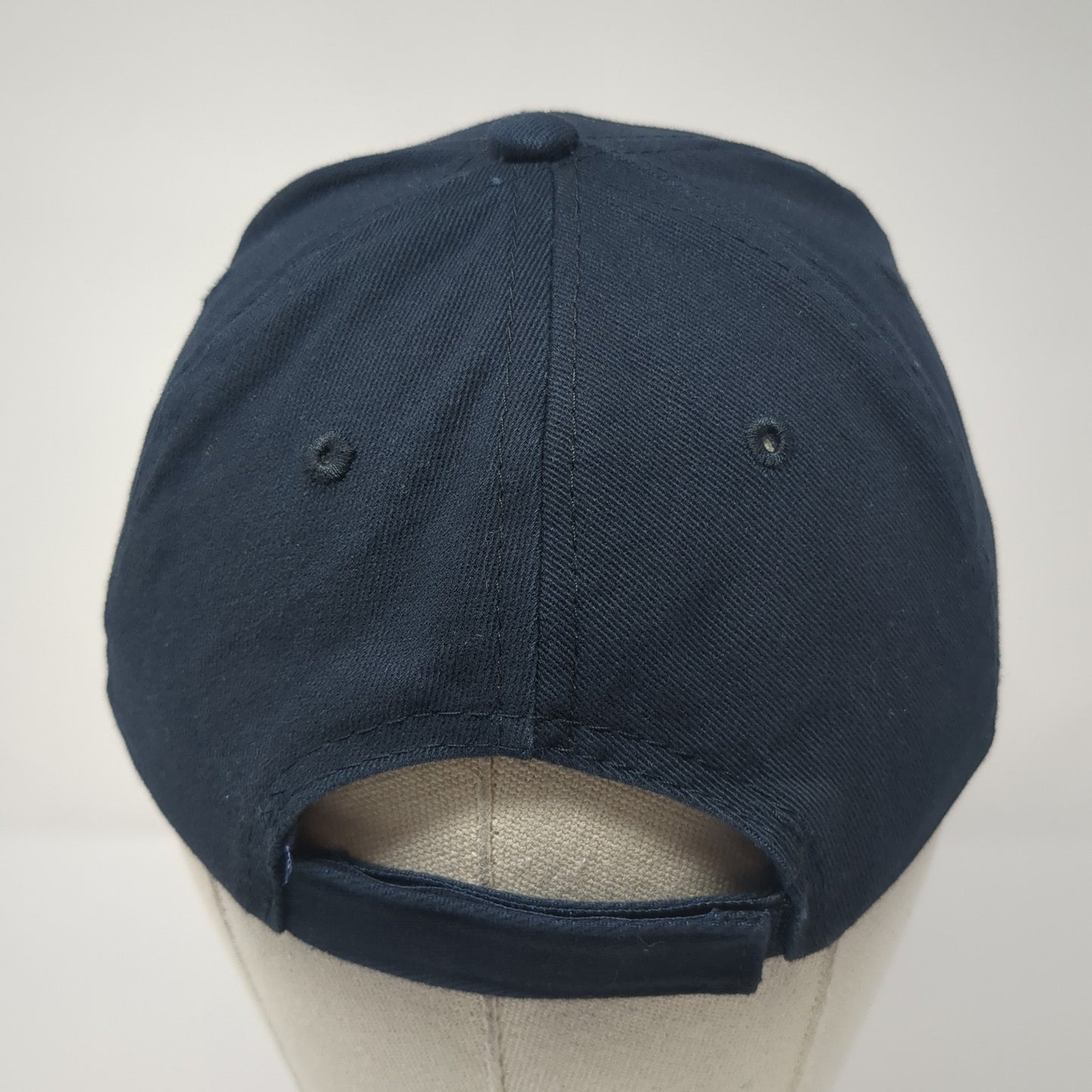 Newsmax Strapback Hat Blue One Size Adjustable Embroidered Solid 6 Panel