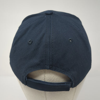 Newsmax Strapback Hat Blue One Size Adjustable Embroidered Solid 6 Panel