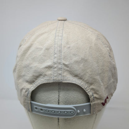RVCA 5 Panel Beige One Size Snapback Rope Circular Patch Logo Cotton Twill Hat