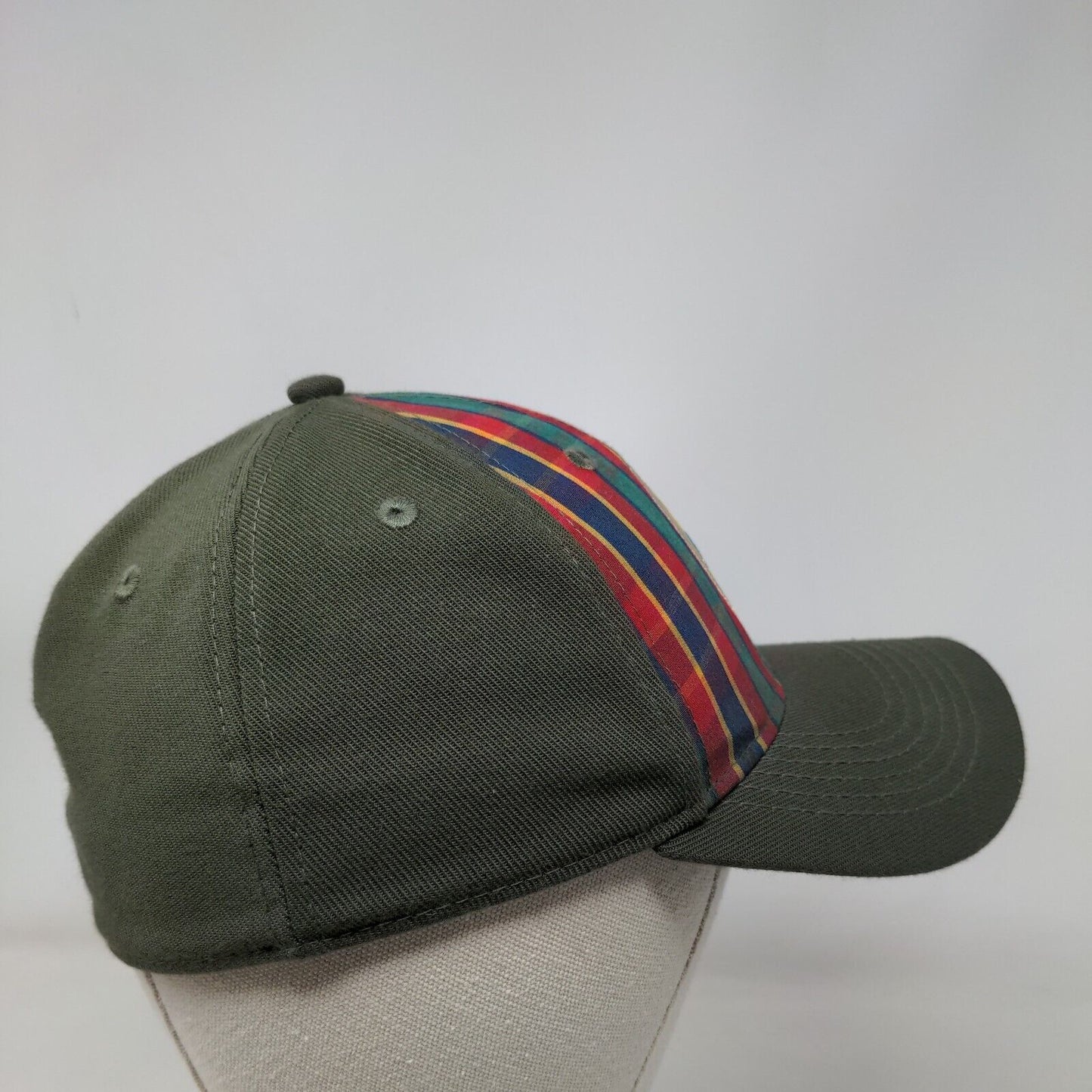 Boy Scouts Of America Webelo Fitted Hat Green S-M Embroidered Plaid 6 Panel