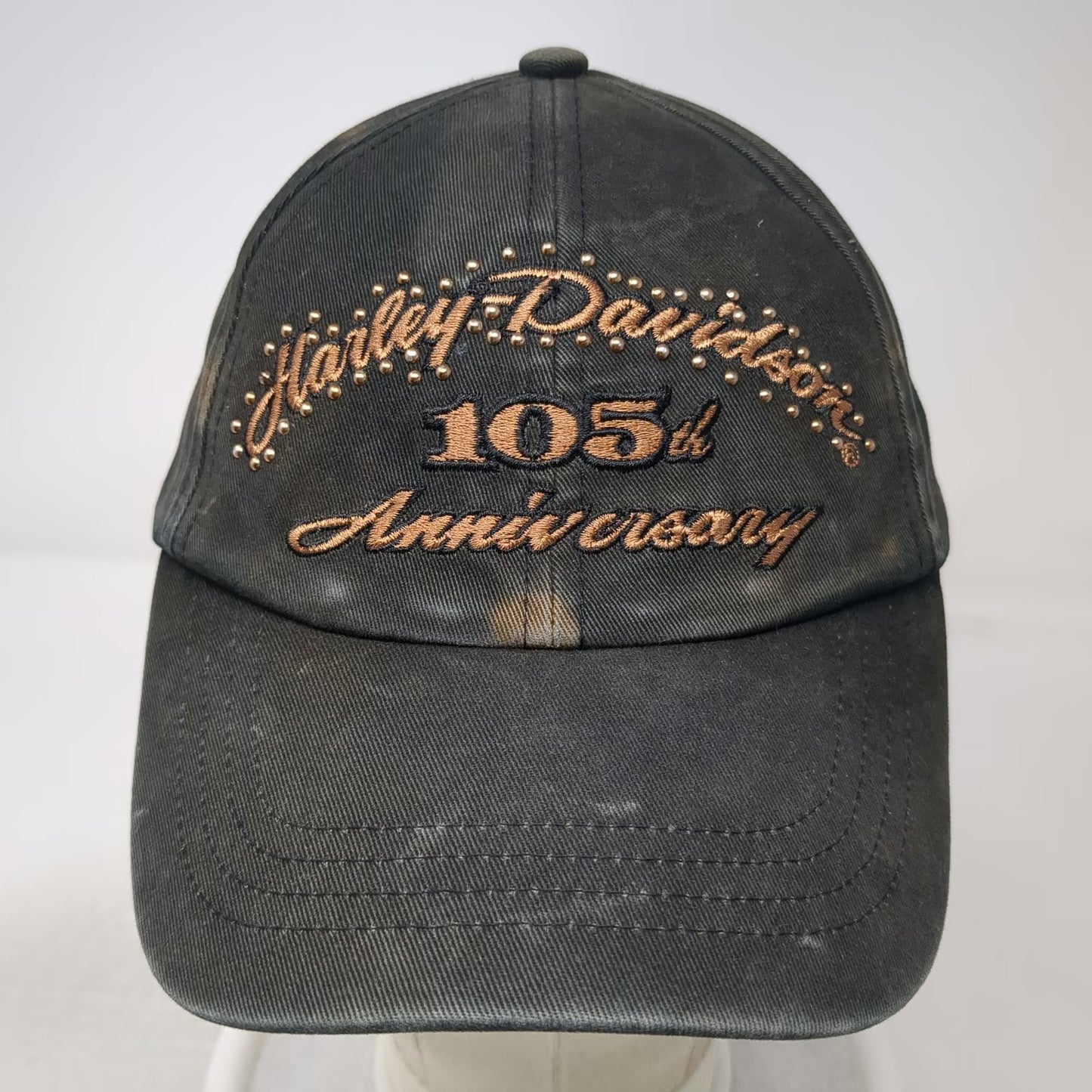 Harley-Davidson Baseball Cap Black One Size 105th Anniversary Studded Cotton hat