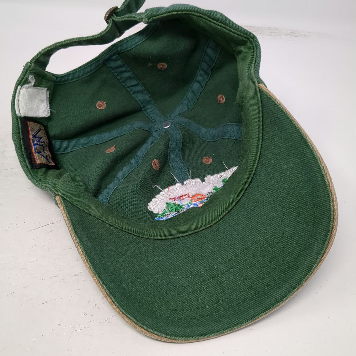 AJM International Pickle Lake Outposts Fishing Green One Size Baseball Cap Hat