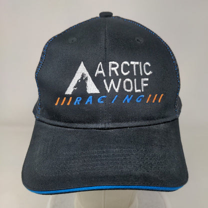 Arctic Wolf Racing Snapback Mesh Back Trucker Hat Black One Size Embroidered