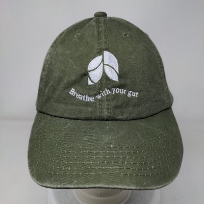 Breathe With Your Gut ResBiotic Strapback Hat Green OS Embroidered Hit Wear