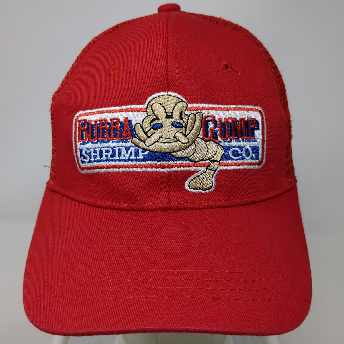 Bubba Gump Shrimp Co Trucker Hat Red One Size Forrest Movie Mesh Snapback Logo