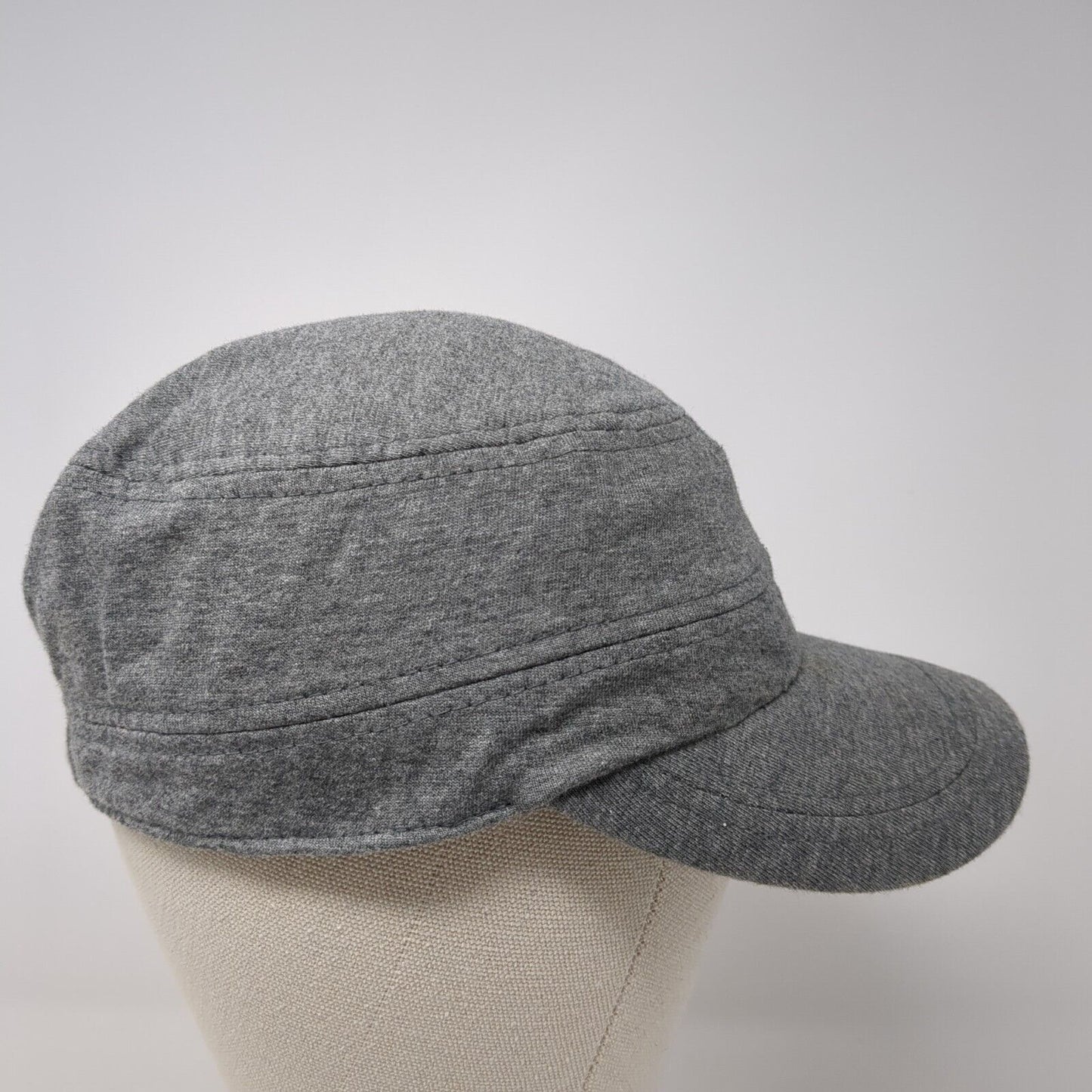 Icing Cadet Army Cap Gray One Size Stretch Lightweight Blank Cotton