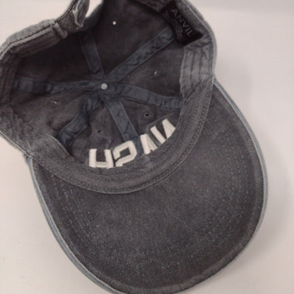 Nash Strapback Hat Gray OSFA Adjustable Embroidered 6 Panel Anvil