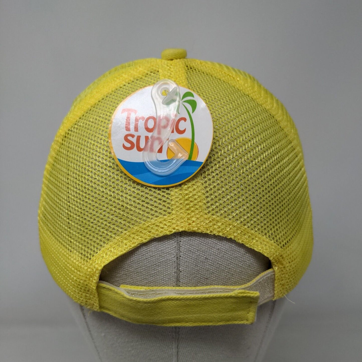 Tropic Sun Strapback Trucker Hat Yellow OSFM Adjustable Mesh Back Blank W/Tags