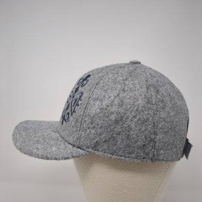 Unbranded Strapback Hat Gray One Size Adjustable 6 Panel Embroidered