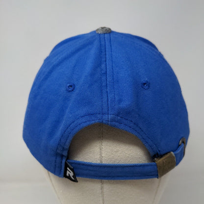 Roiko Slideback Hat Blue One Size Adjustable Emblem Vented Holes 6 Panel