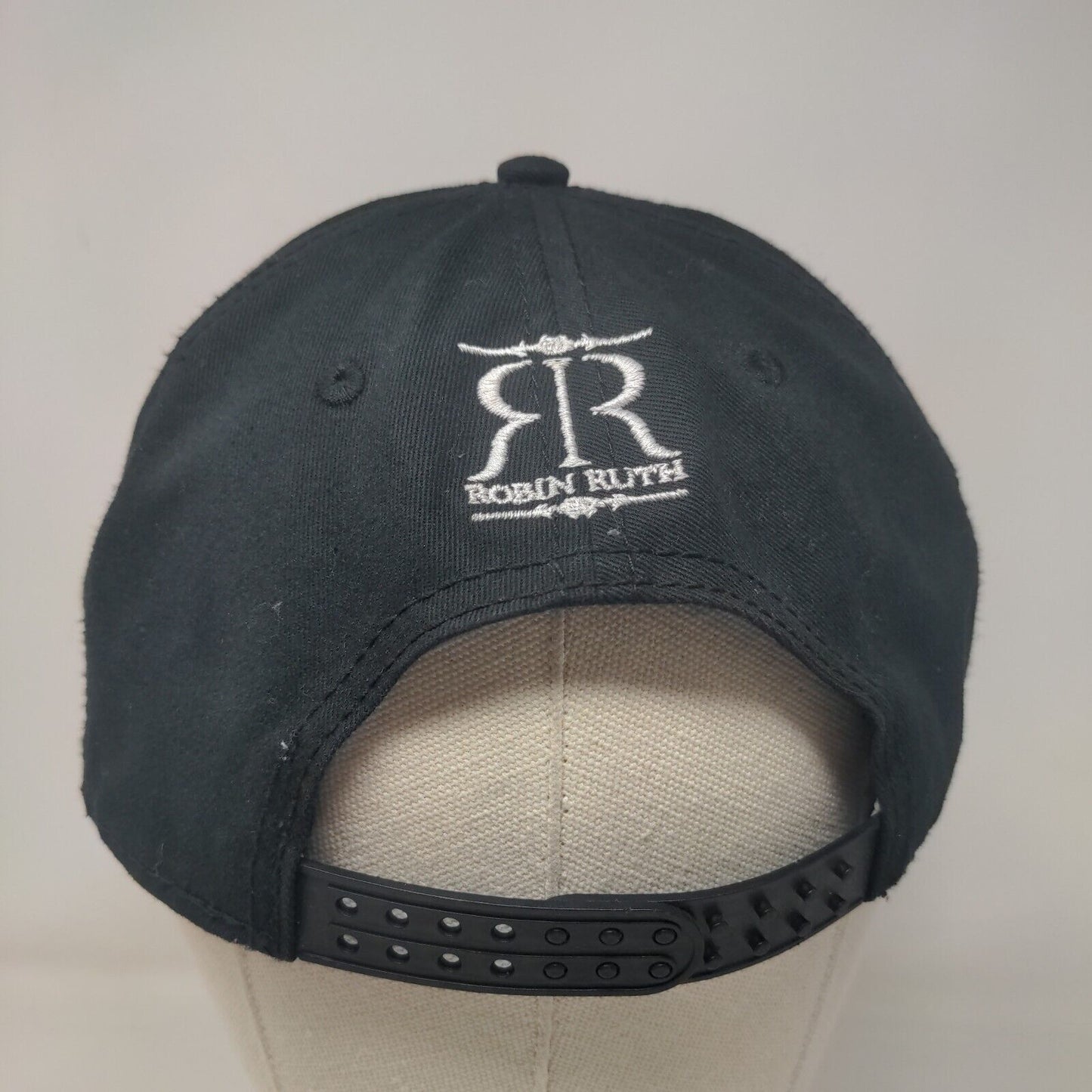 Robin Ruth Men's Snapback Hat black Embroidered Madrid Logo 100% Cotton