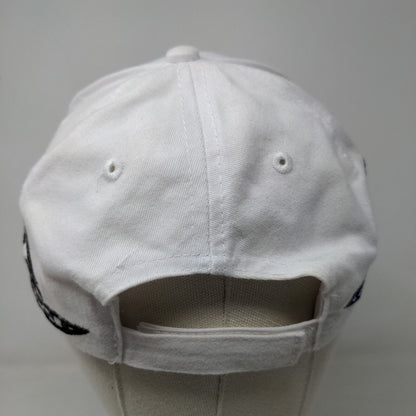 Otto Men's Strapback Hat White OSFM Embroidered Flags Beware Hockey Fanatic