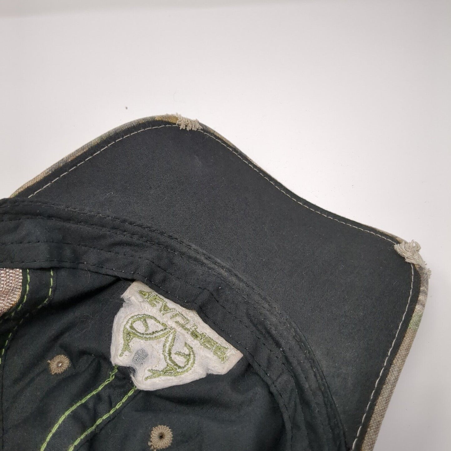 Realtree Strapback Trucker Hat Camouflage OS Adjustable Mesh Back Distressed