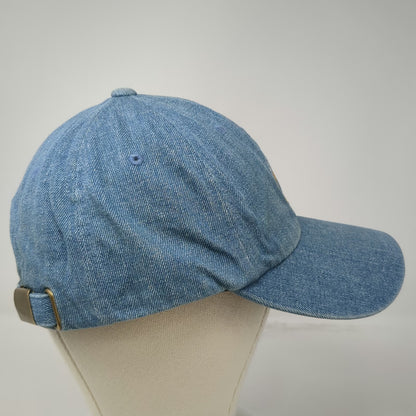 Vans Baseball Cap Blue One Size Denim Off The Wall Sailboat Logo Slideback Hat