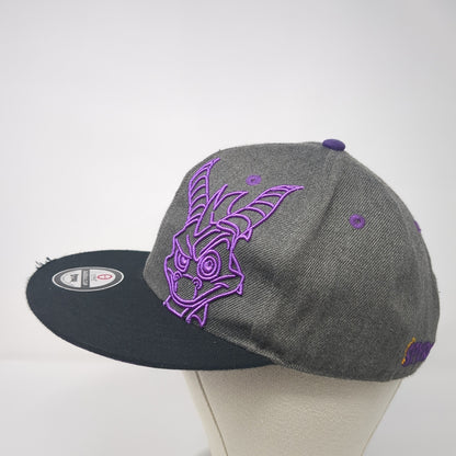 Spyro Purple Dragon Snapback Hat Gray One Size Adjustable Numskull