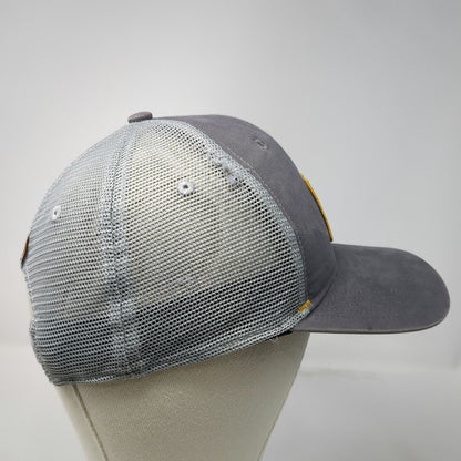 Carhartt Trucker Hat Gray Yellow One Size Mesh Snapback Logo Patch Durable Work