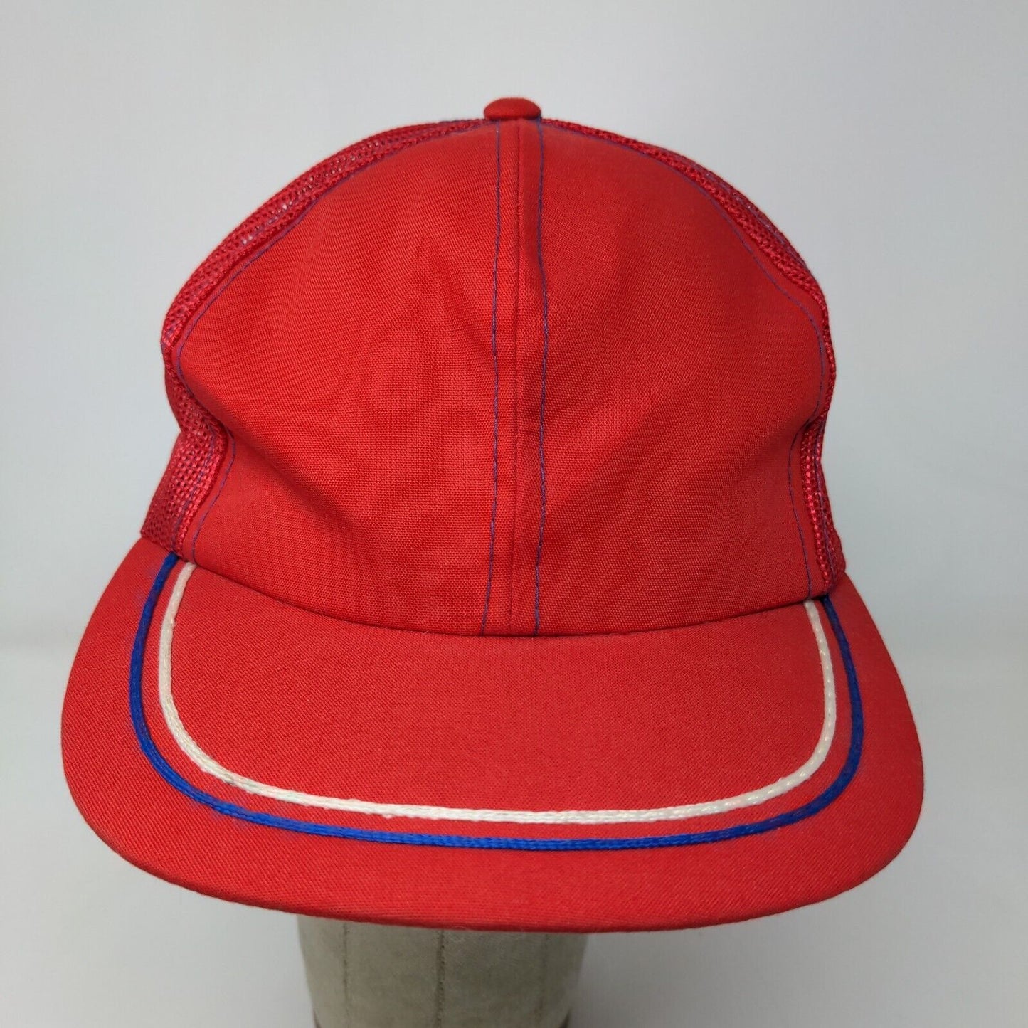 Daco Kotton Cool Men's Snapback Mesh Back Hat Red OSFA Blank Vintage
