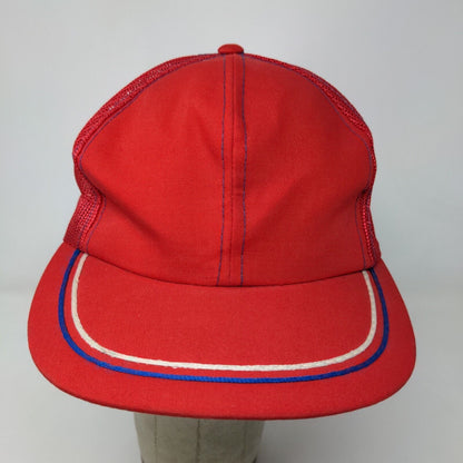 Daco Kotton Cool Men's Snapback Mesh Back Hat Red OSFA Blank Vintage