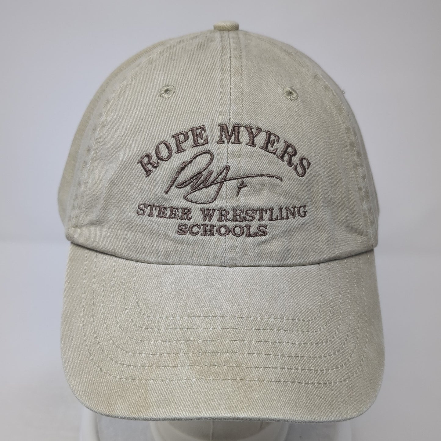 Rope Myers Steer Wrestling Schools Baseball Cap Brown OS Adjustable Headshots