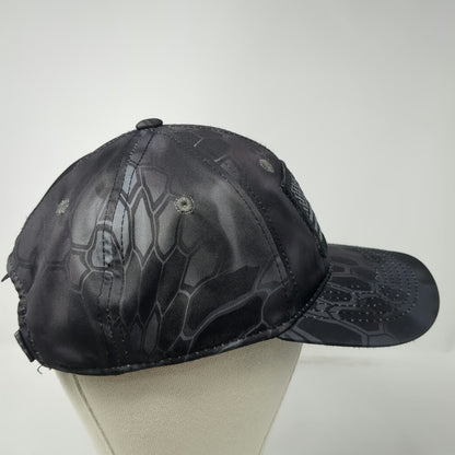 Kryptek Baseball Cap Black OSFM Spartan Helmet American Flag Camo Strapback Hat