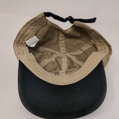 Punta Cana Slideback Hat Tan One Size Embroidered Colorblock 6 Panel