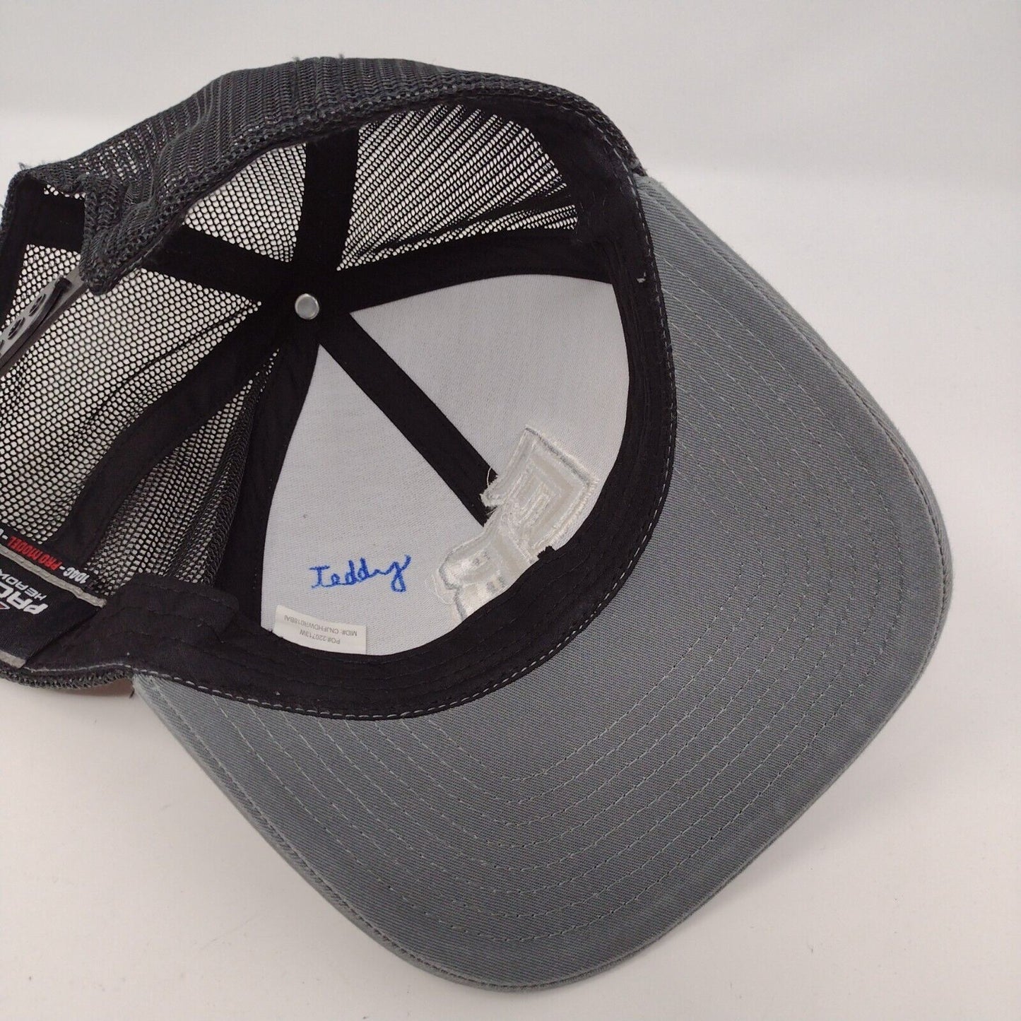 EB Snapback Mesh Back Trucker Hat Gray OSFA Embroidered Pacific Headwear
