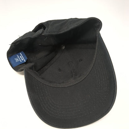 George Strapback Hat Black One Size Adjustable Blank Solid Vent Holes
