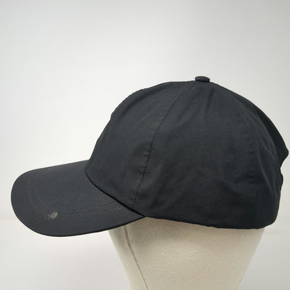 L.L.Bean Baseball Cap Black Gore-Tex Fleece Lined Slideback Strap Hat Vintage