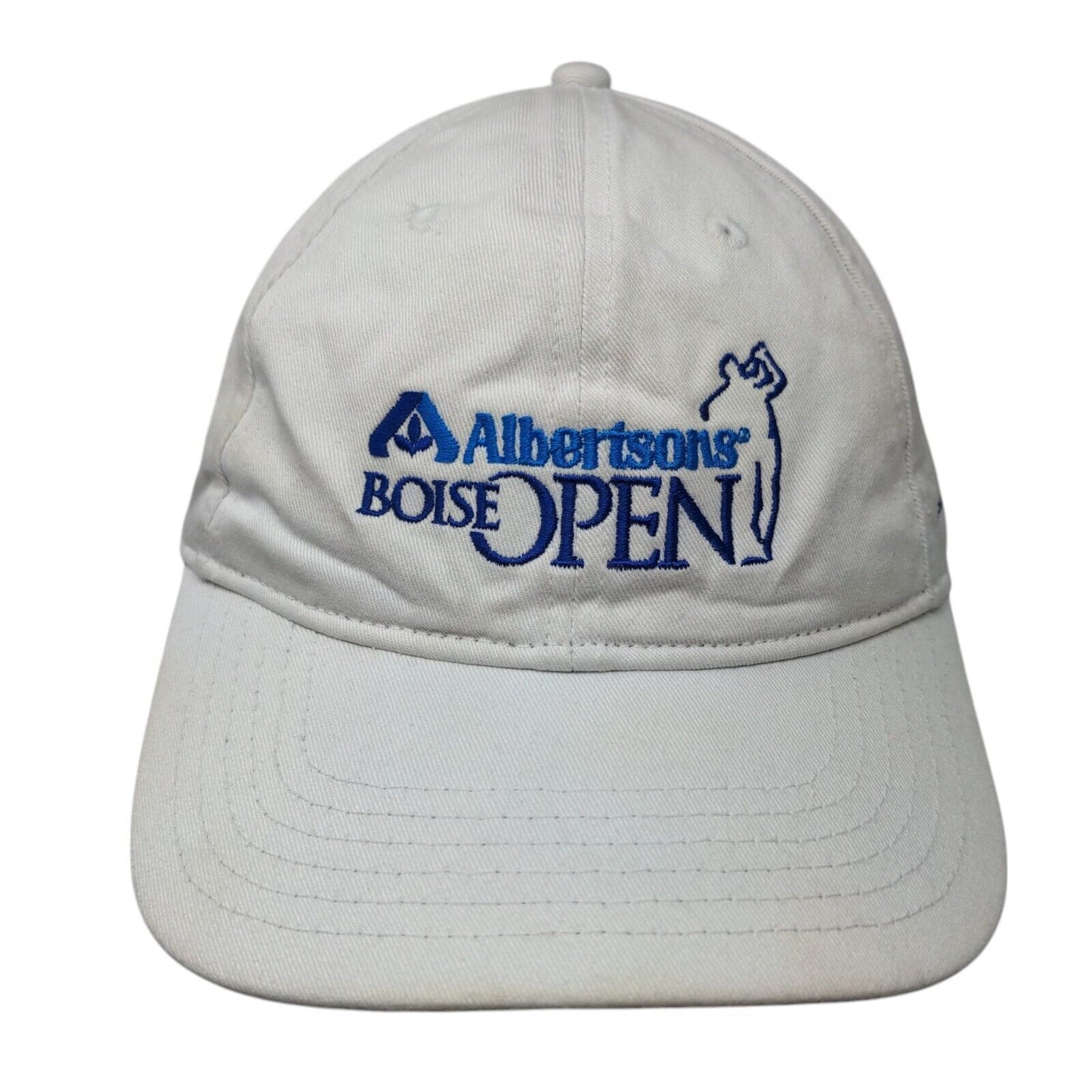 Albertsons Boise Open Slideback Hat White One Size Embroidered Ivory