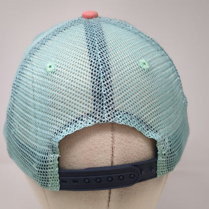 Wears Woody Trucker Hat Pink Blue One Size Mesh Snapback Coastal Beach Wagon