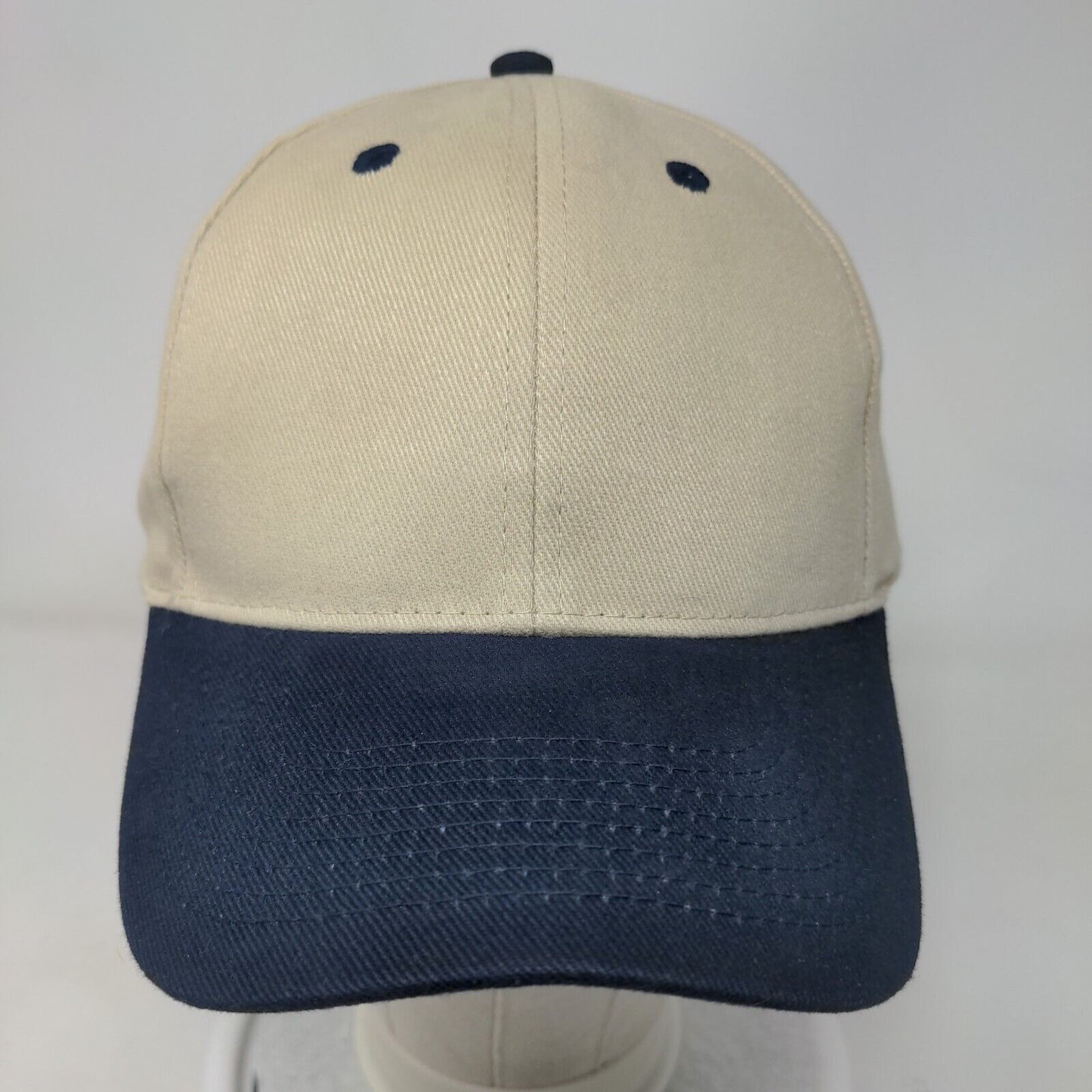 Otto Strapback Hat Tan OSFM Adjustable Colorblock 6 Panel Blank