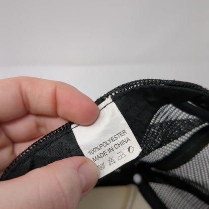 Glitter Smiley Face Snapback Trucker Hat Black OS Adjustable Mesh Back Rope