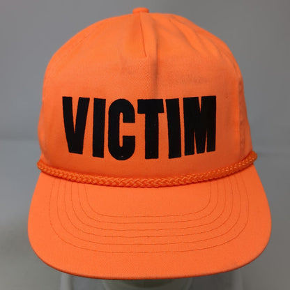 San Sun 5 Panel Orange Hat Victim Rope Green Underbrim Slideback Vintage