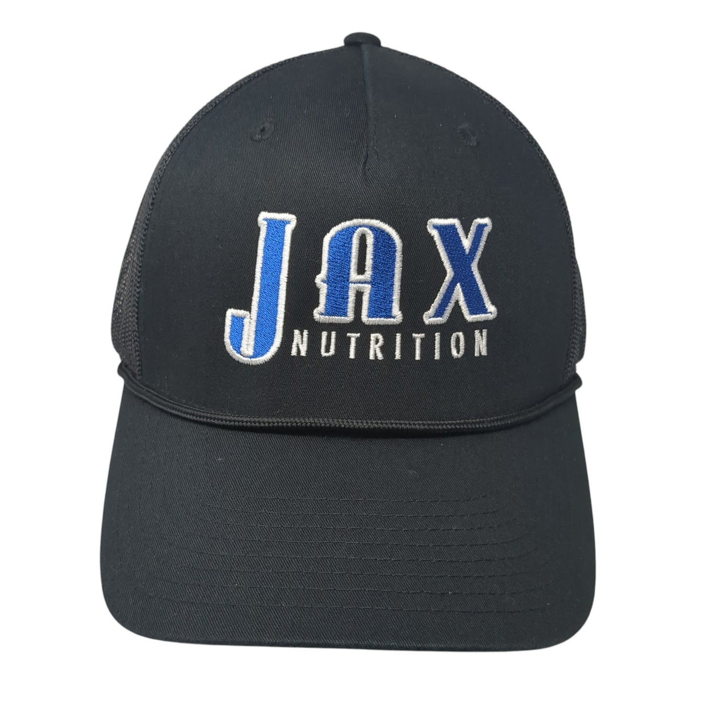 Jax Nutrition Snapback Mesh Back Trucker Hat Black One Size Richardson