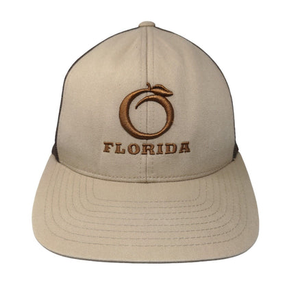 Florida Snapback Mesh Back Trucker Hat Tan One Size Pacific Headwear