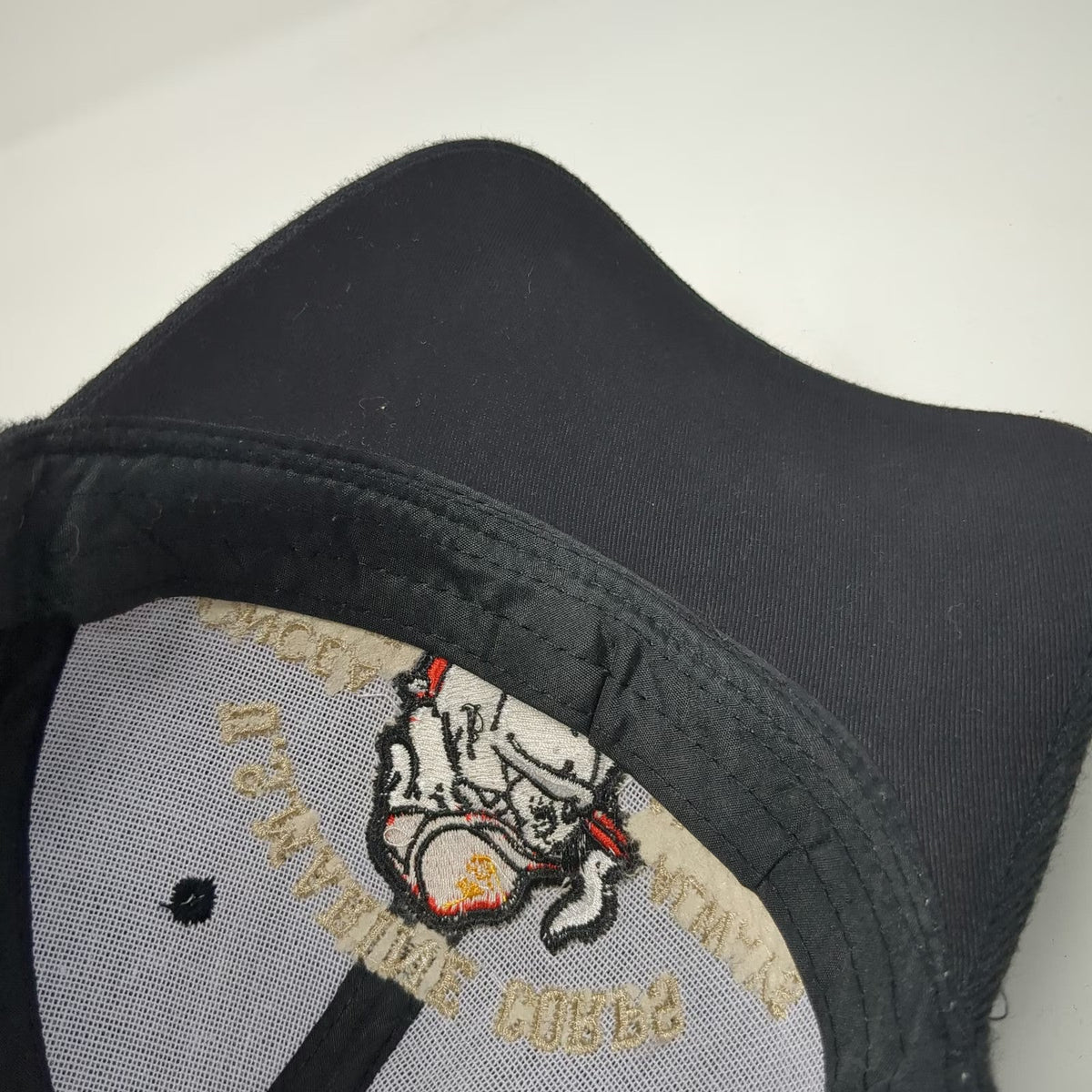 CTS Hats U.S. Marine Corps Bulldog Black One Size Baseball Cap Hat Gold Red
