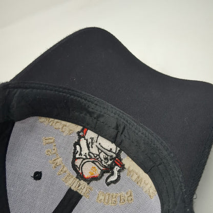 CTS Hats U.S. Marine Corps Bulldog Black One Size Baseball Cap Hat Gold Red