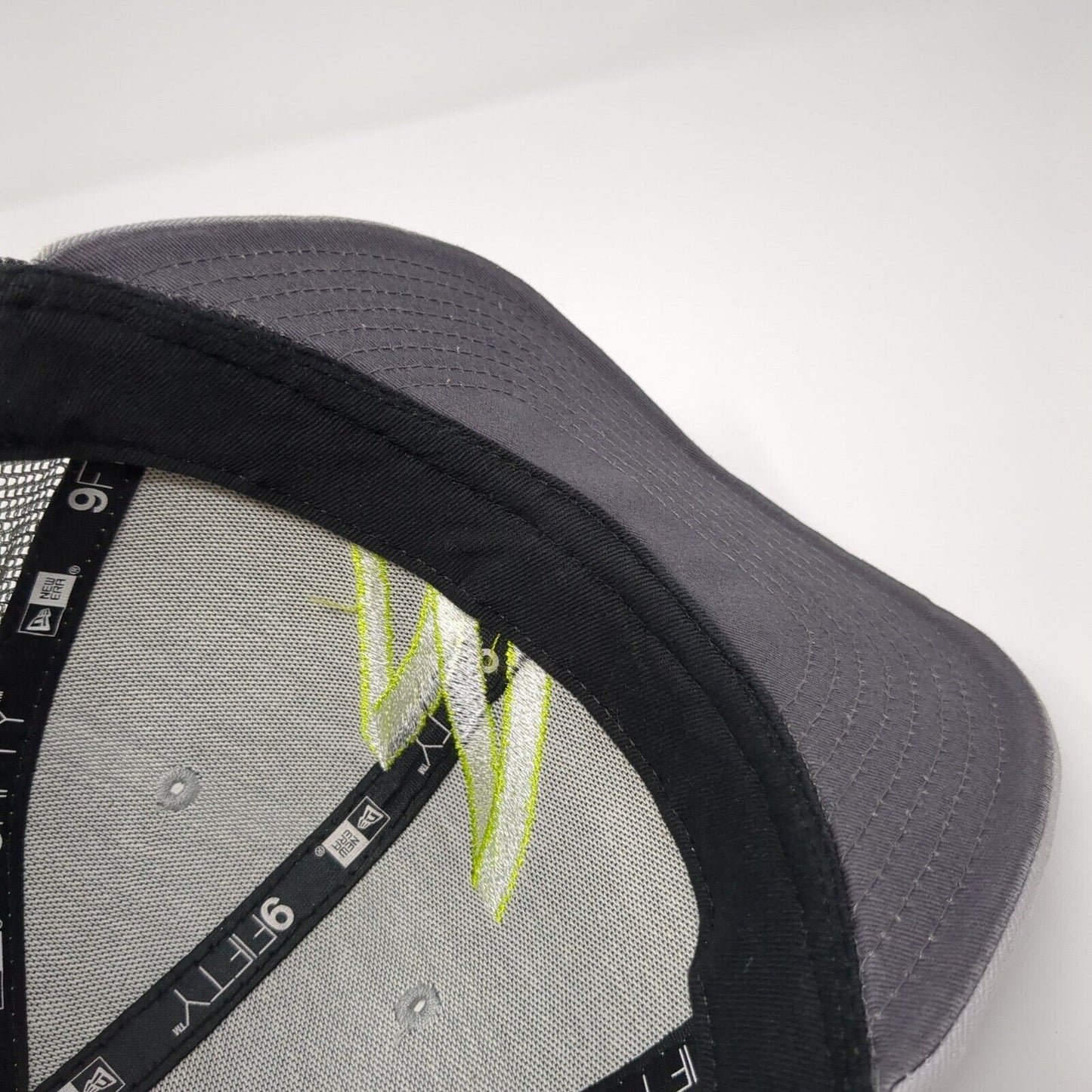 Letter M Snapback Mesh Back Trucker Hat Gray One Size New Era 9Fifty