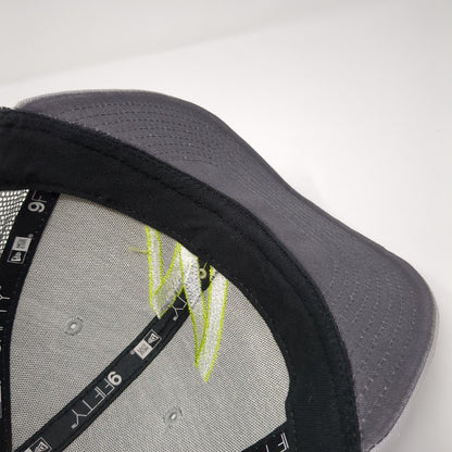 Letter M Snapback Mesh Back Trucker Hat Gray One Size New Era 9Fifty