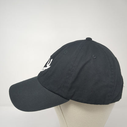 NY Slideback Hat Black One Size Adjustable Embroidered Solid 6 Panel
