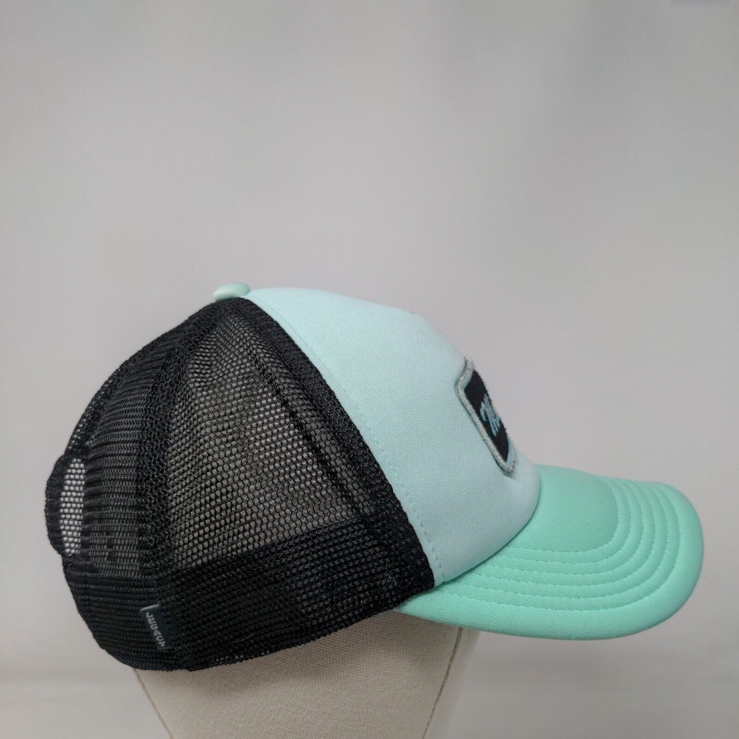 Montana Snapback Trucker Hat Bluish-Green One Size Adjustable Mesh Back Legacy