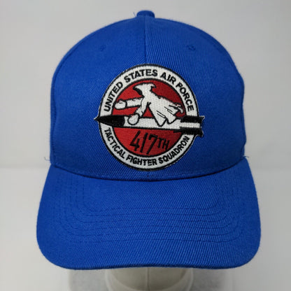 United States Air Force 417th Strapback Hat Blue OSFA Soli Adjustable