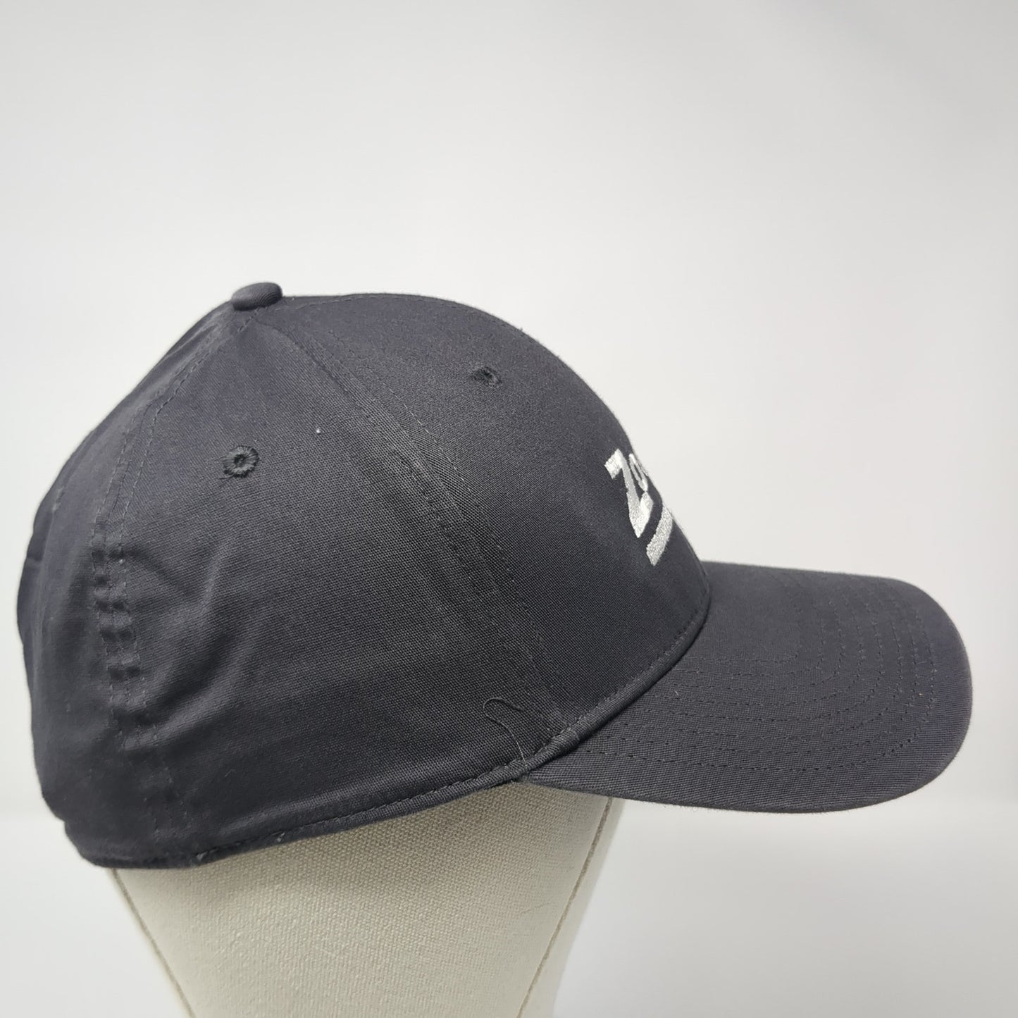 ZoomLock Fitted Hat Gray Large Embroidered 6 Panel New Era 39Thirty