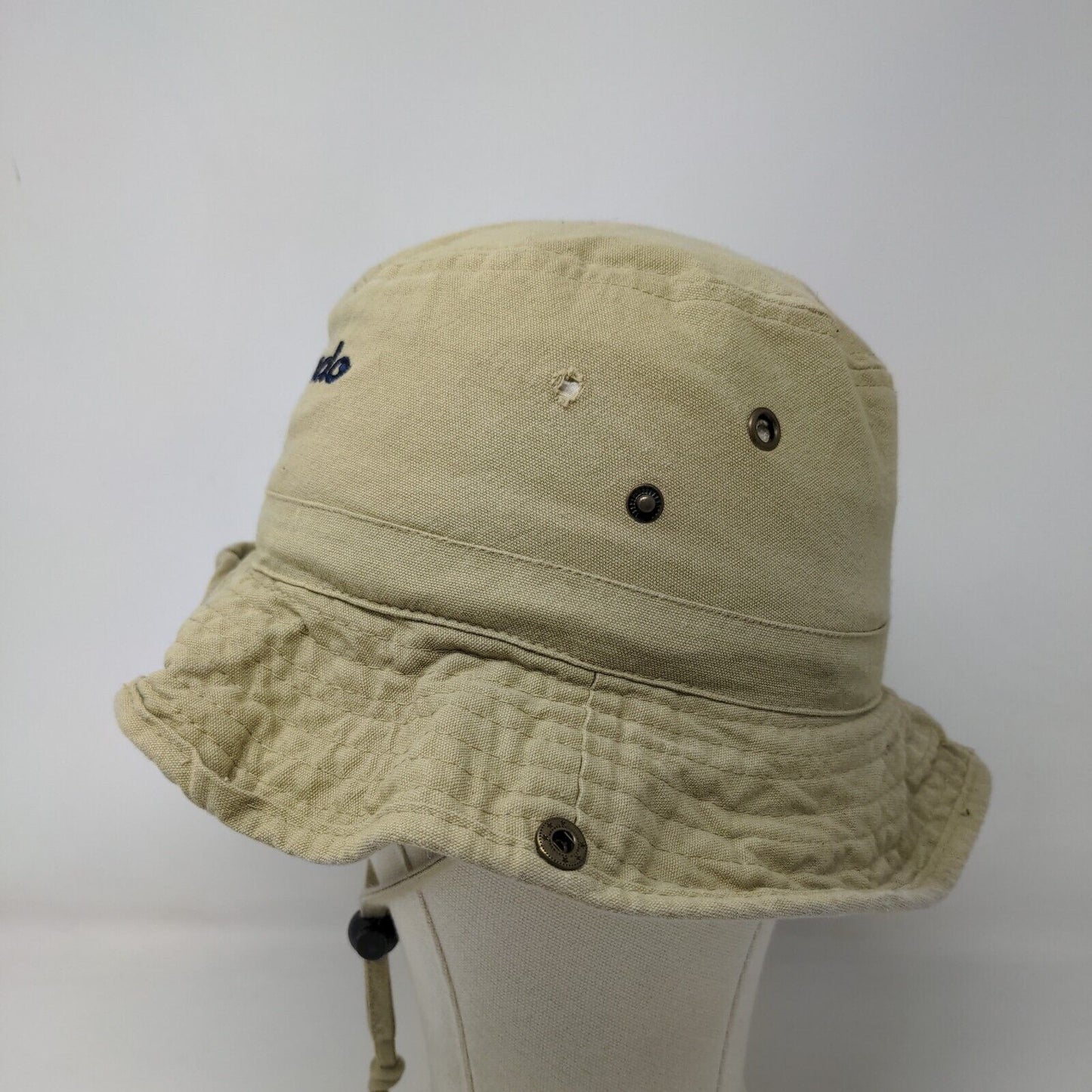 Orlando Bucket Hat Tan Adult Embroidered Adjustable Chin Strap Jacobson