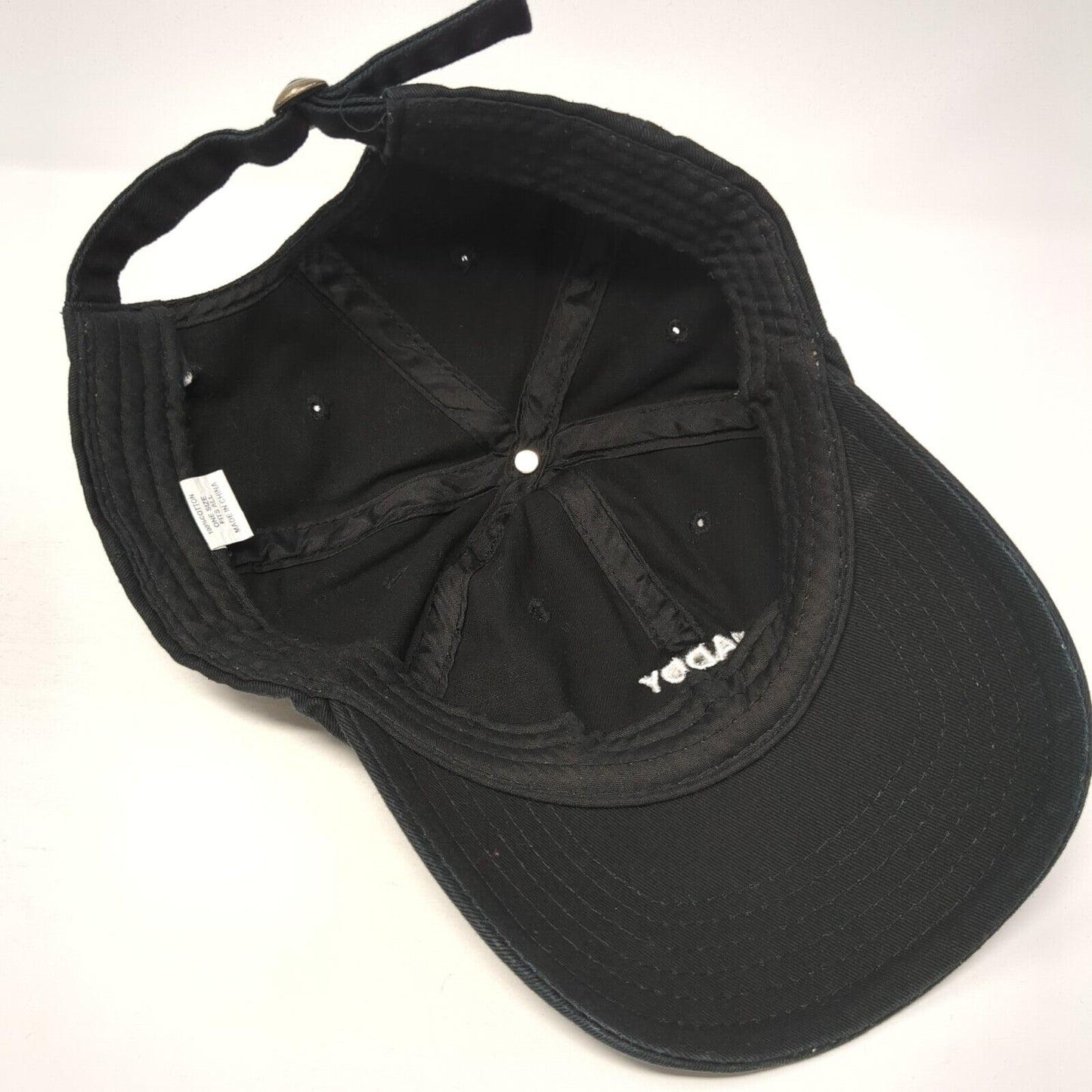 Daddy Slideback Baseball Cap Black One Size Adjustable Embroidered 6 Panel