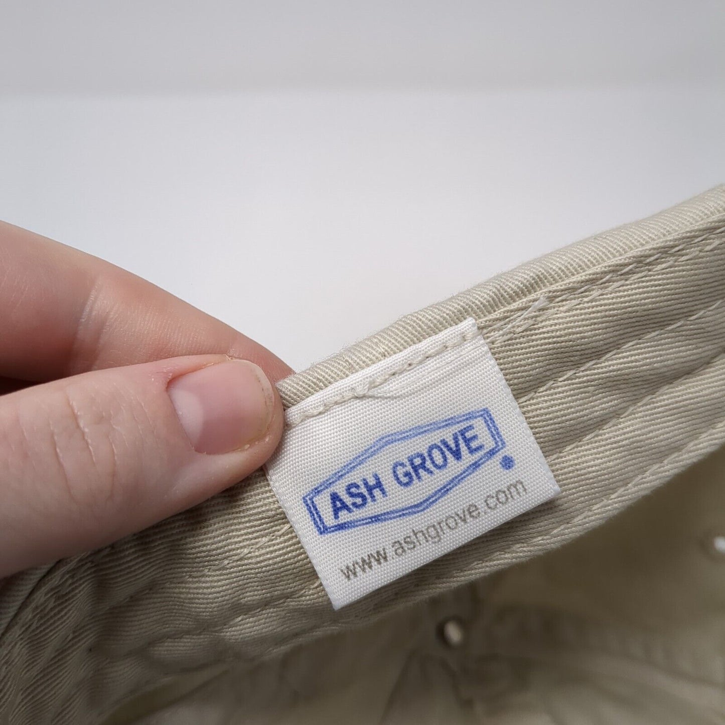 Ash Grove Slideback Hat Tan One Size Adjustable Embroidered Vent Holes